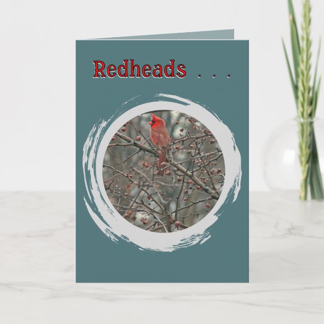 CARTE D'ANNIVERSAIRE "REDHEADS" (Devant)