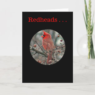 carte d'anniversaire, "REDHEADS ARE UNIQUE AND SPE
