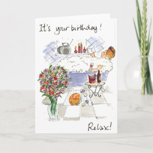 Carte d'anniversaire 'Relax'