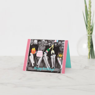 Carte d'anniversaire rétro