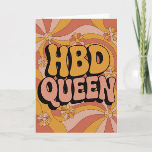 Carte d'anniversaire rétro années 70 groovy pour l