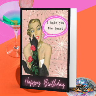 Carte d'anniversaire rétro drôle Meilleure amie-Im