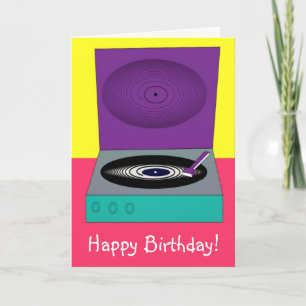 Carte d'anniversaire rétro Joyeux anniversaire ave