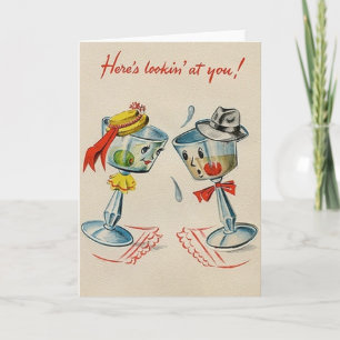 Carte d'anniversaire Retro Martini