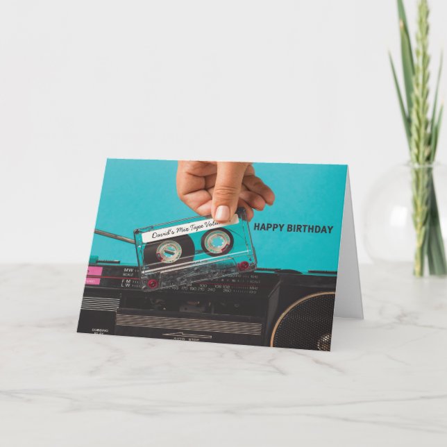 Carte d'anniversaire Retro Personnalisée (Devant)
