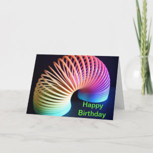 Carte d'anniversaire Retro Slinky personnalisée