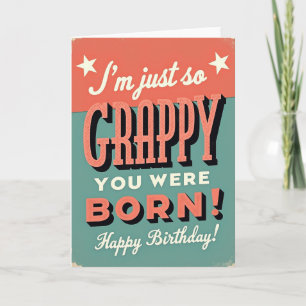 Carte d'anniversaire ringarde rétro