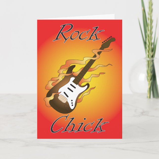 carte d'anniversaire rock chick (Devant)