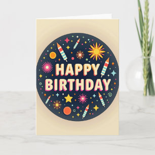 Carte d'anniversaire Rocket Blast