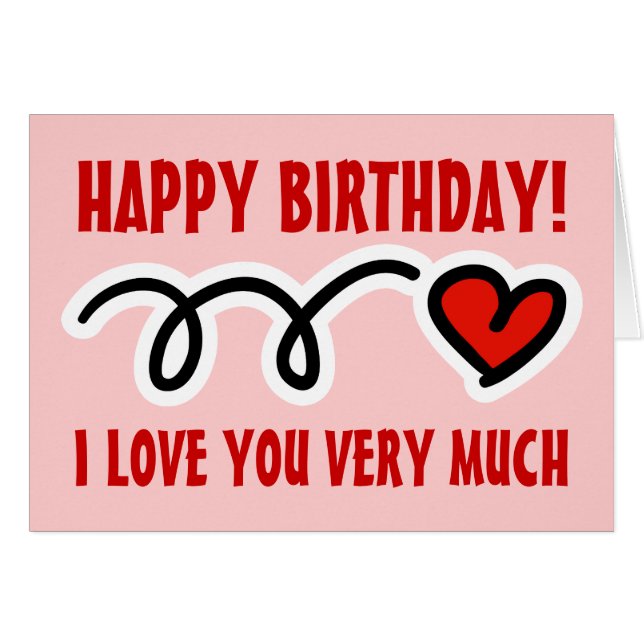 Carte d'anniversaire romantique (Devant horizontal)