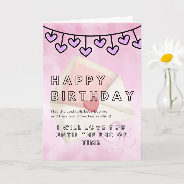 Carte d'anniversaire romantique pour votre amour - (Petite plante)