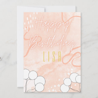 Carte d'anniversaire rose