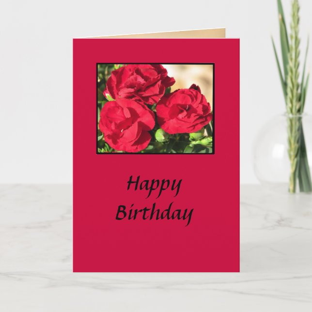 Carte d'anniversaire rose (Devant)