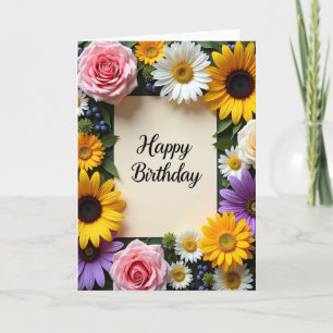 Carte d'anniversaire Rose Daisy