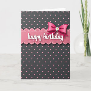 Carte d'anniversaire rose douce