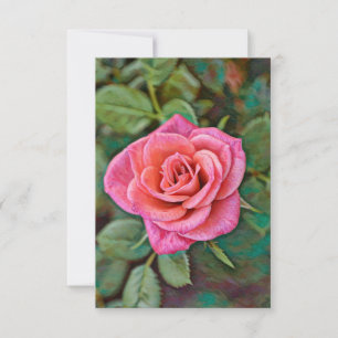 Carte d'anniversaire rose Flower Flat Rose