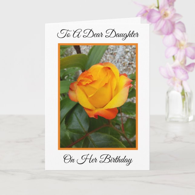 Carte d'anniversaire rose personnalisée (Orchidée)