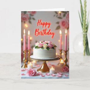 Carte d'anniversaire Rose Sugar