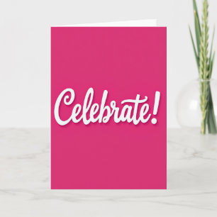 Carte d'anniversaire rose vibrant