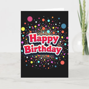 Carte d'anniversaire rouge brillante festive