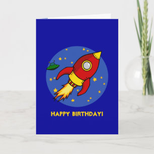 Carte d'anniversaire rouge rouge jaune bleu roquet
