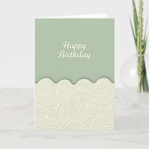 Carte d'anniversaire Sage Script