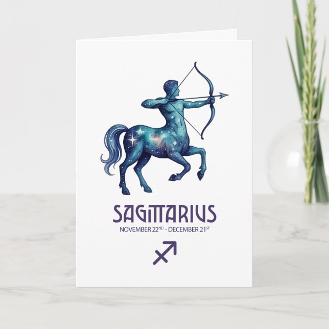 Carte d'anniversaire Sagittaire (Devant)