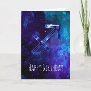 Carte d'anniversaire Sagittaire Espace Bleu