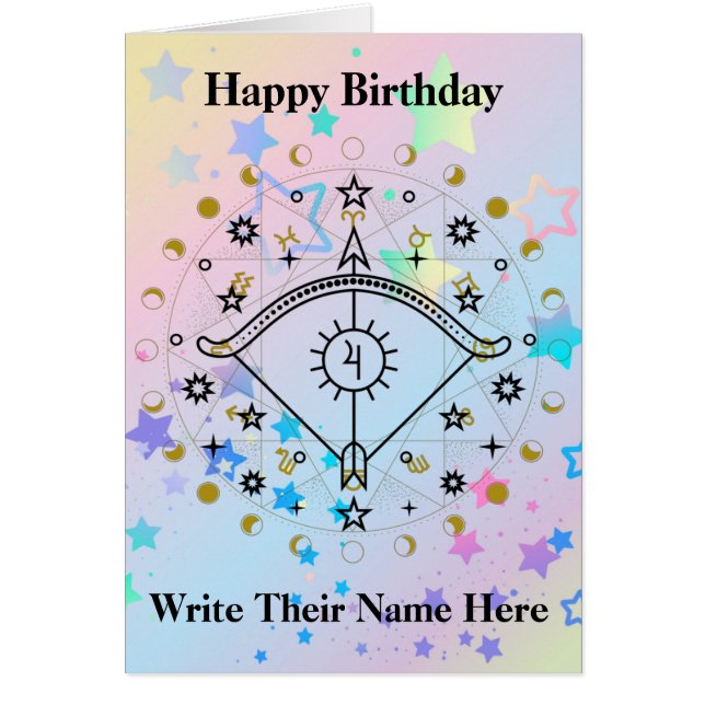 Carte d'anniversaire Sagittarius Astrology 22 nove (Devant)