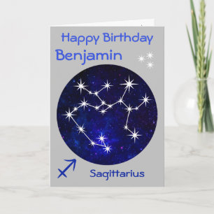 Carte d'anniversaire Sagittarius Zodiac