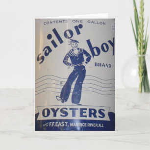 Carte d'anniversaire "Sailor Boy Oysters"