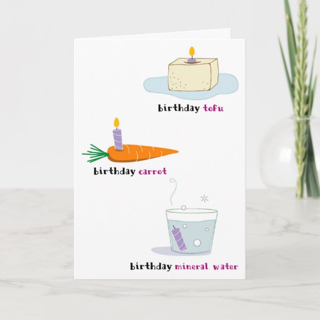 Carte d'anniversaire saine de nourriture (Devant)