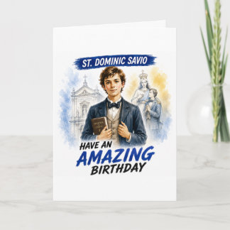 Carte d'anniversaire Saint Dominique Savio