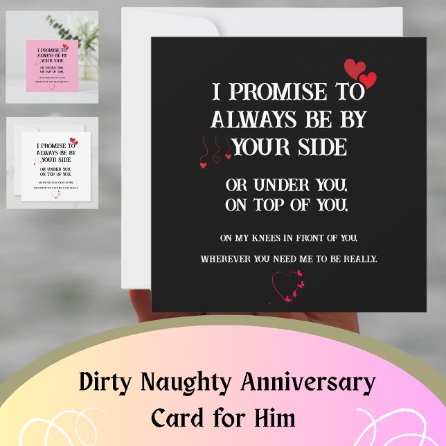 Carte d'anniversaire sale et vilaine pour lui (Dirty Naughty Anniversary Card for Him)