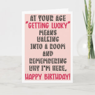 Carte d'anniversaire sarcastique "Vieillir"