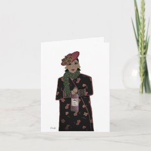Carte d'anniversaire Sassy Black/Brown Lady