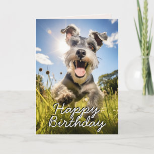 Carte d'anniversaire Schnauzer personnalisée