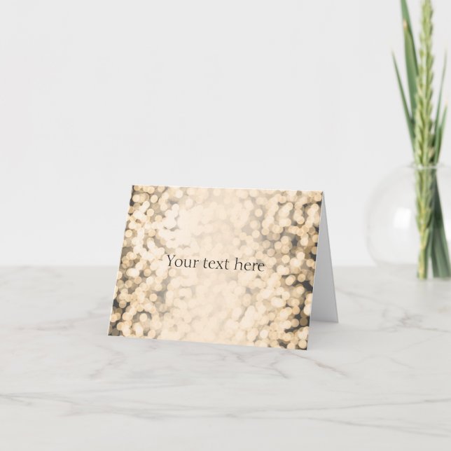 Carte d'anniversaire scintillante dorée avec TOUT  (Devant)