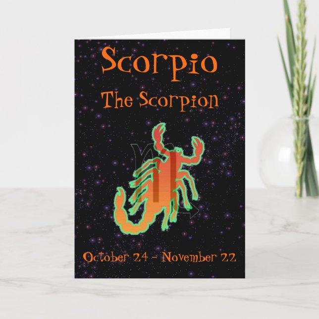 Carte d'anniversaire Scorpio (Devant)