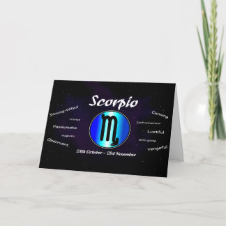 Carte d'anniversaire Scorpio