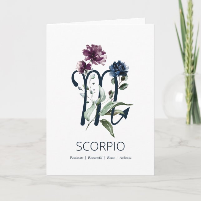 Carte d'anniversaire Scorpio Traits (Devant)