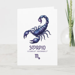 Carte d'anniversaire Scorpion