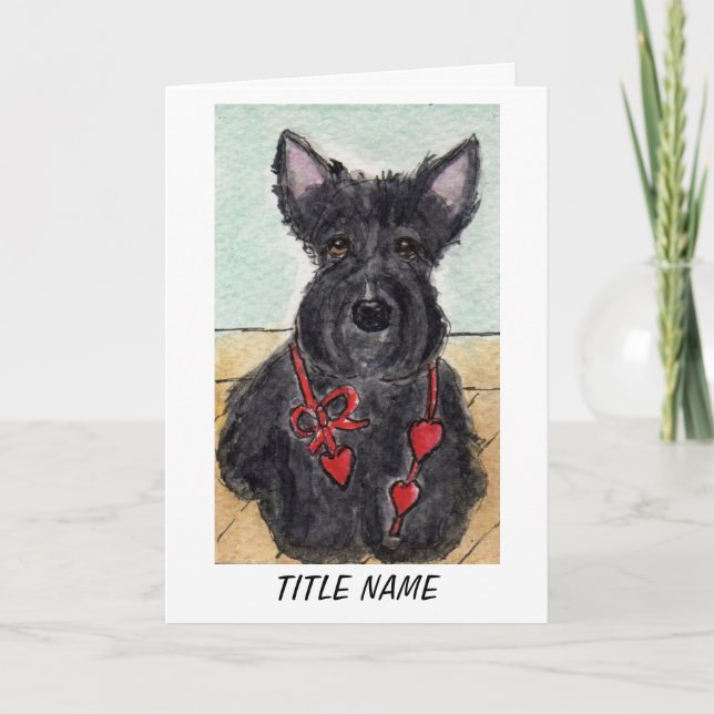 Carte d'anniversaire Scottie Dog Personnaliser (Devant)