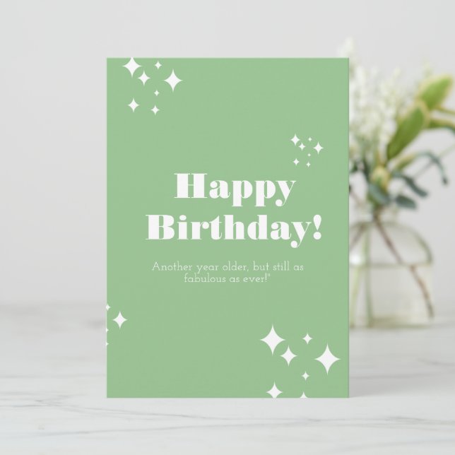 Carte d'anniversaire Sea Green (Debout devant)