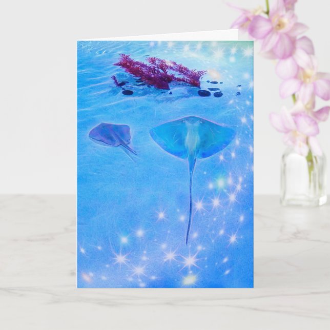 Carte d'anniversaire Sea Life Stingray (Orchidée)