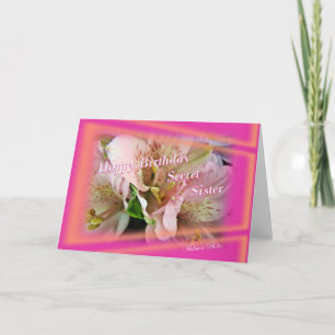 Carte d'anniversaire Secret Soeur