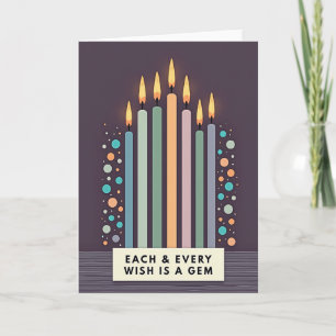 Carte d'anniversaire Serene Candle Arc