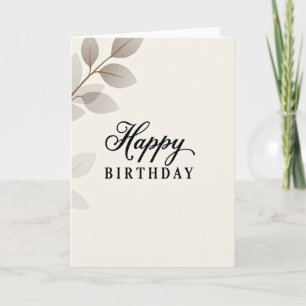 Carte d'anniversaire Serene Leafy