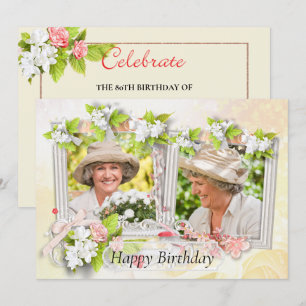 Carte d'anniversaire Shabby Chic