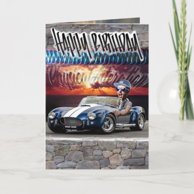 Carte d'anniversaire Shelby AC cobra (Devant)